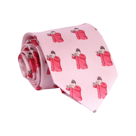 Call To The Post Bugler Horse Racing Necktie