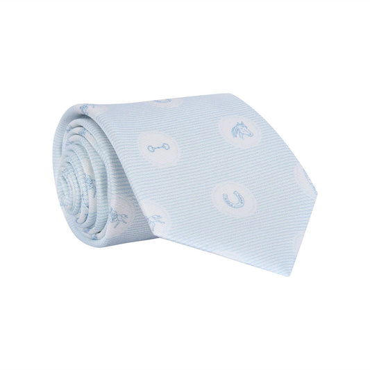 Blue Stripe Horse Racing Necktie