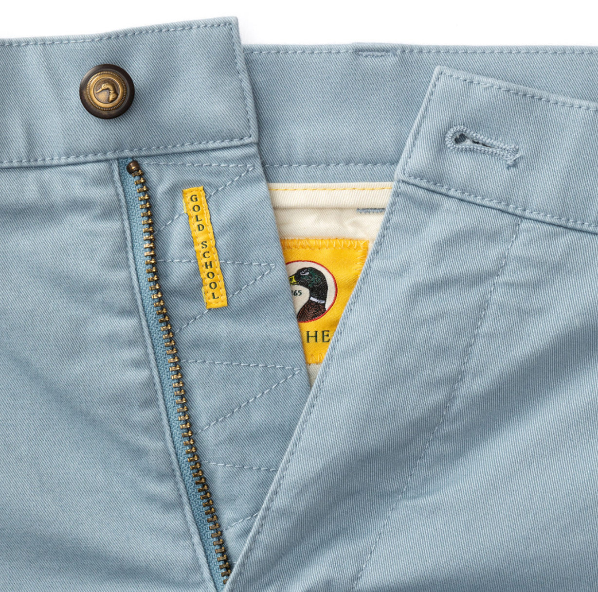 Duck Head - 7 in Gold School Chino Shorts River Blue