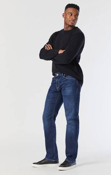 Marcus Slim Straight Jeans - Regular Rise - Deep Organic Move