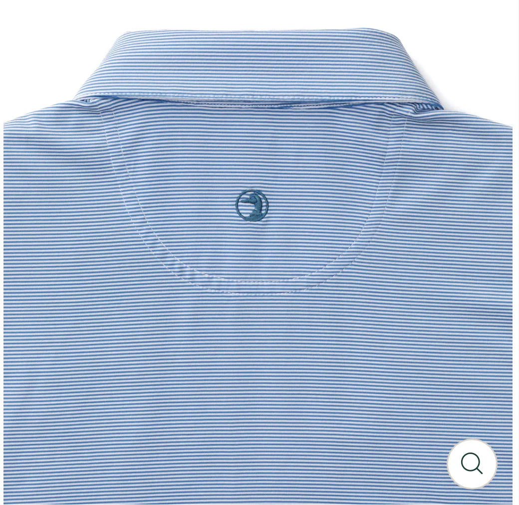 Duck Head - SS Long Drive Performance Polo Lake Blue