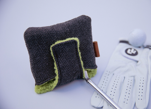 Louis Lloyd Dark Grey Mallet Putter Cover