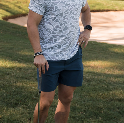 Burlebo - 7" Everyday Short Deep Water Navy Mayan Pocket