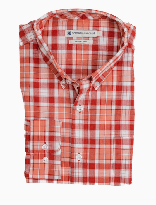 Southern Proper - Henning Shirt: Teracotta