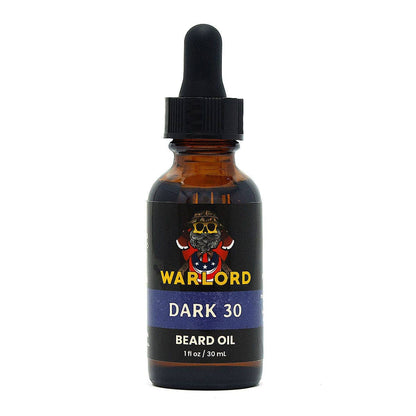Warlord - Men's Grooming Essentials | Veteran Owned - Dark 30 Beard Oil: 1 oz