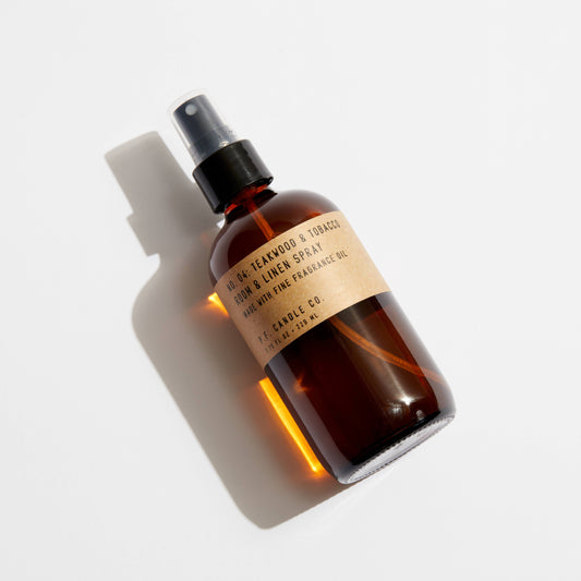 P.F. Candle Co. - Teakwood & Tobacco 7.75 fl oz. Room & Linen Spray