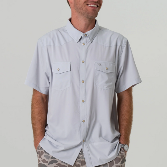 Burlebo - Performance Western Shirt Light Grey
