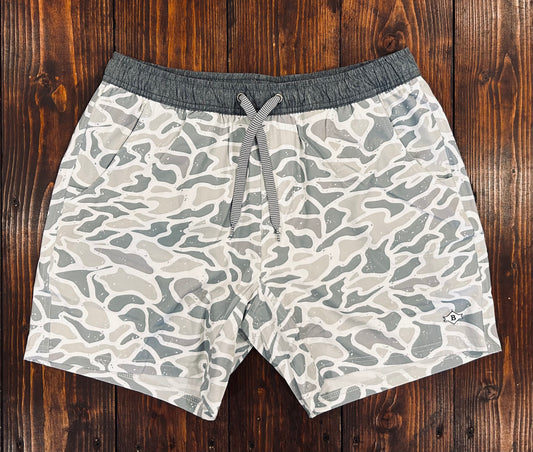 Burlebo - White Camo Shorts