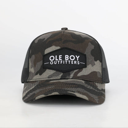 Ole Boy Outfitters - OLE BOY Black Camo Classic Logo Patch Hat