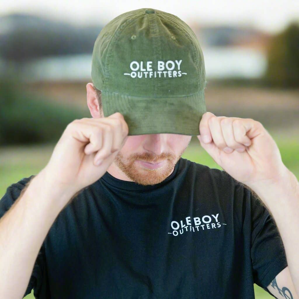 Ole Boy Outfitters - OLE BOY Classic Logo Corduroy Dad Hat - Green