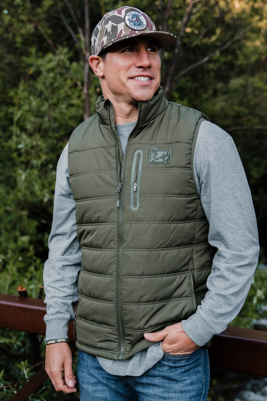 Burlebo - Puffer Vest in Mallard Green
