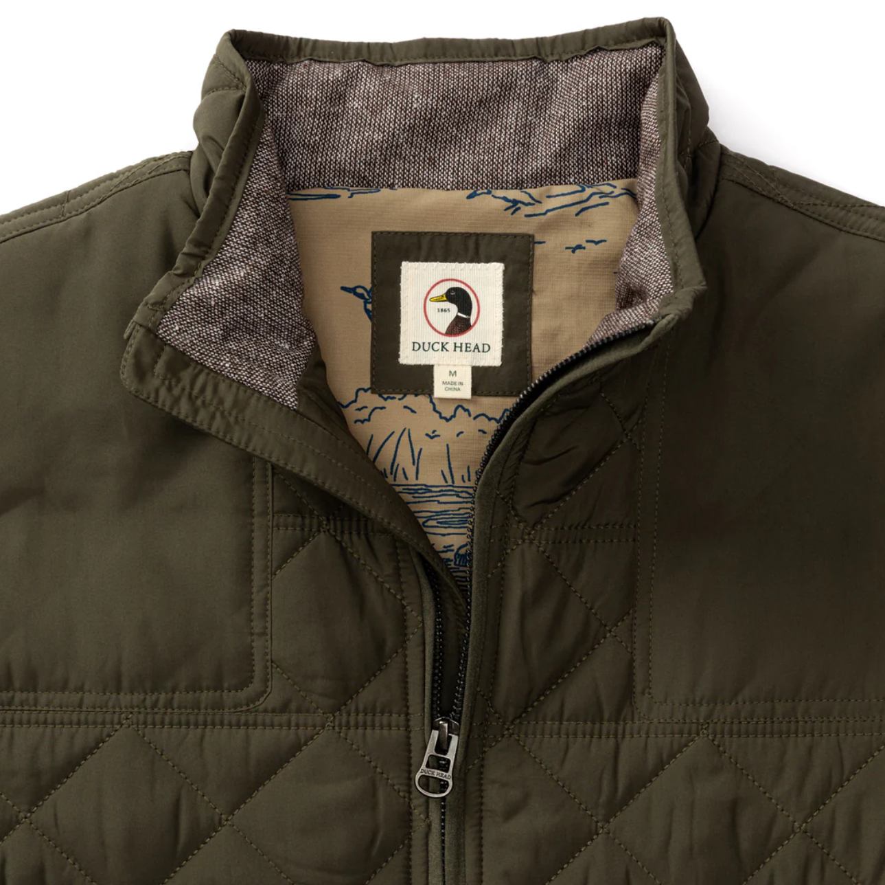 Duck Head - Fremont Performance Quilted Vest in Green