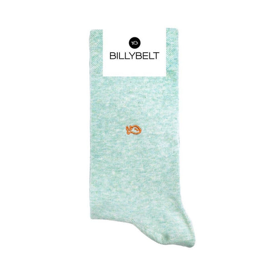 BILLYBELT - Socks in Combed Cotton Plain - Blue Green