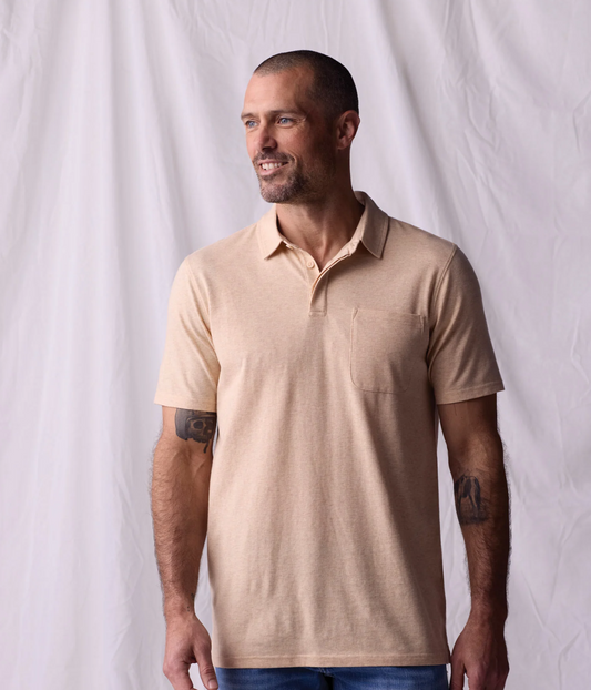 The Normal Brand - Active Puremeso Everyday Polo in Iced Latte