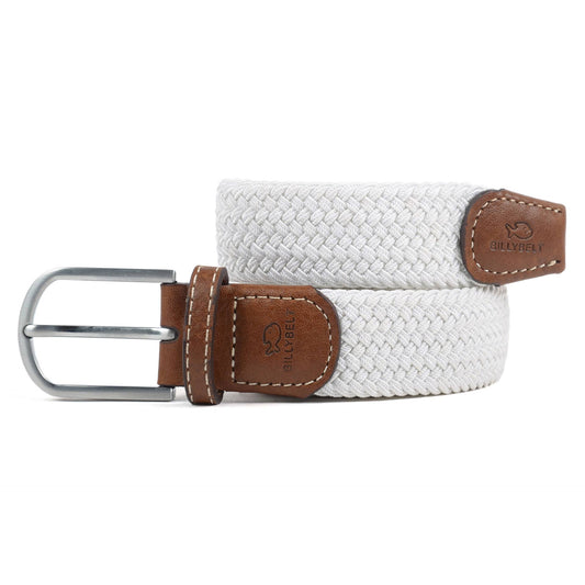 BILLYBELT - Coconut White Elastic Braided Belt