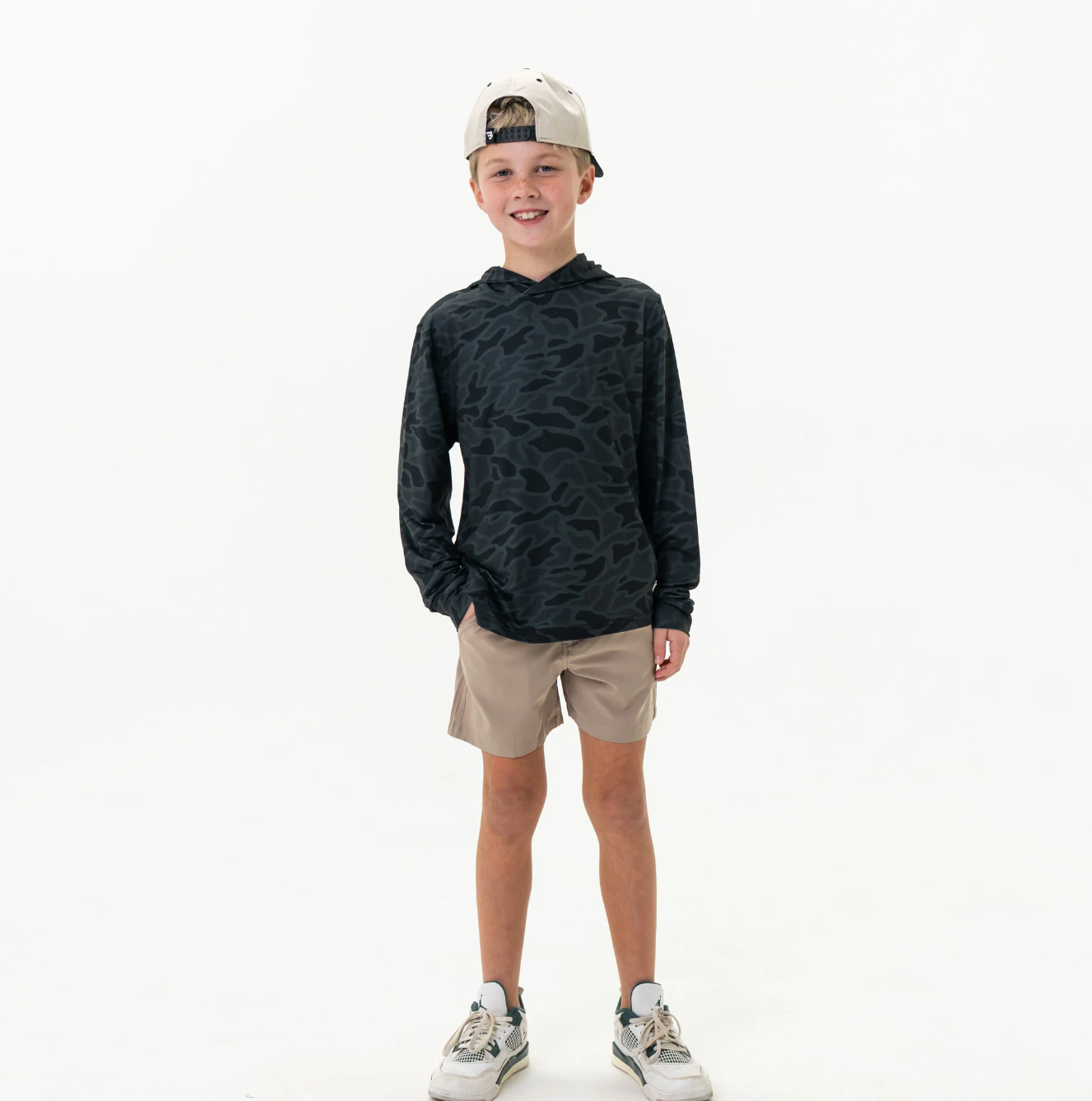Burlebo - Youth Performance Hoodie Black Camo