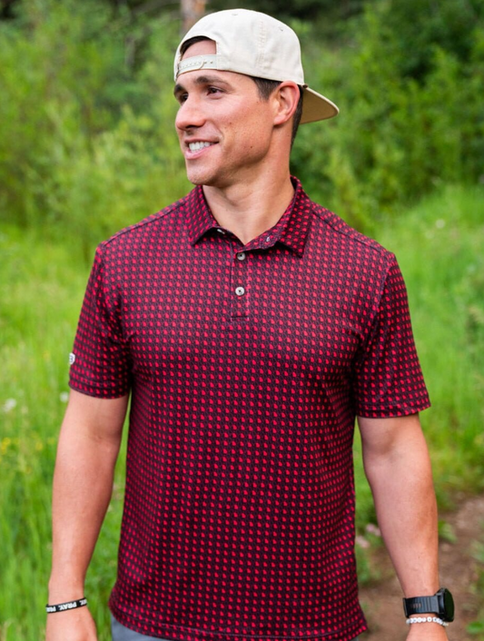 Burlebo - Georgia Black & Red Performance Polo