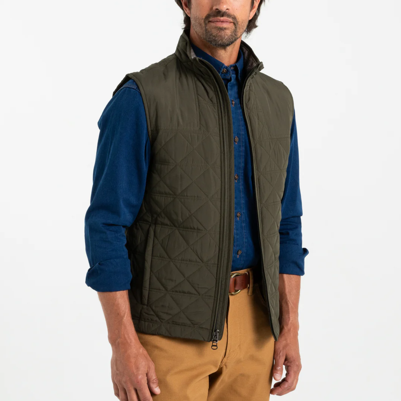 Duck Head - Fremont Performance Quilted Vest in Green
