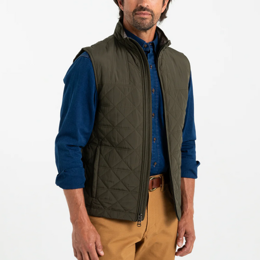 Duck Head - Fremont Performance Quilted Vest in Green
