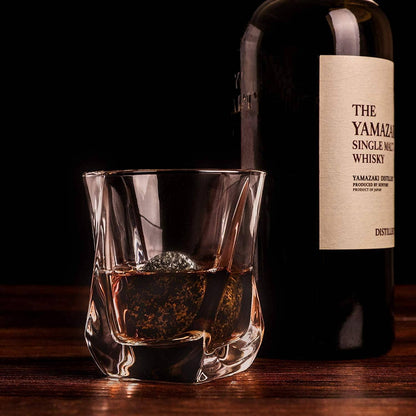 ROCKS Whiskey Chilling Stones - The Connoisseur's Set - Twist Whiskey Glass Edition