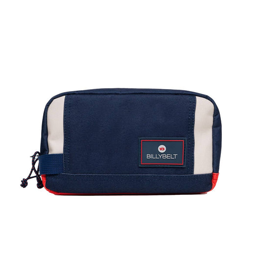 BILLYBELT - Navy and ivory recycled polyester toilet bag: One size