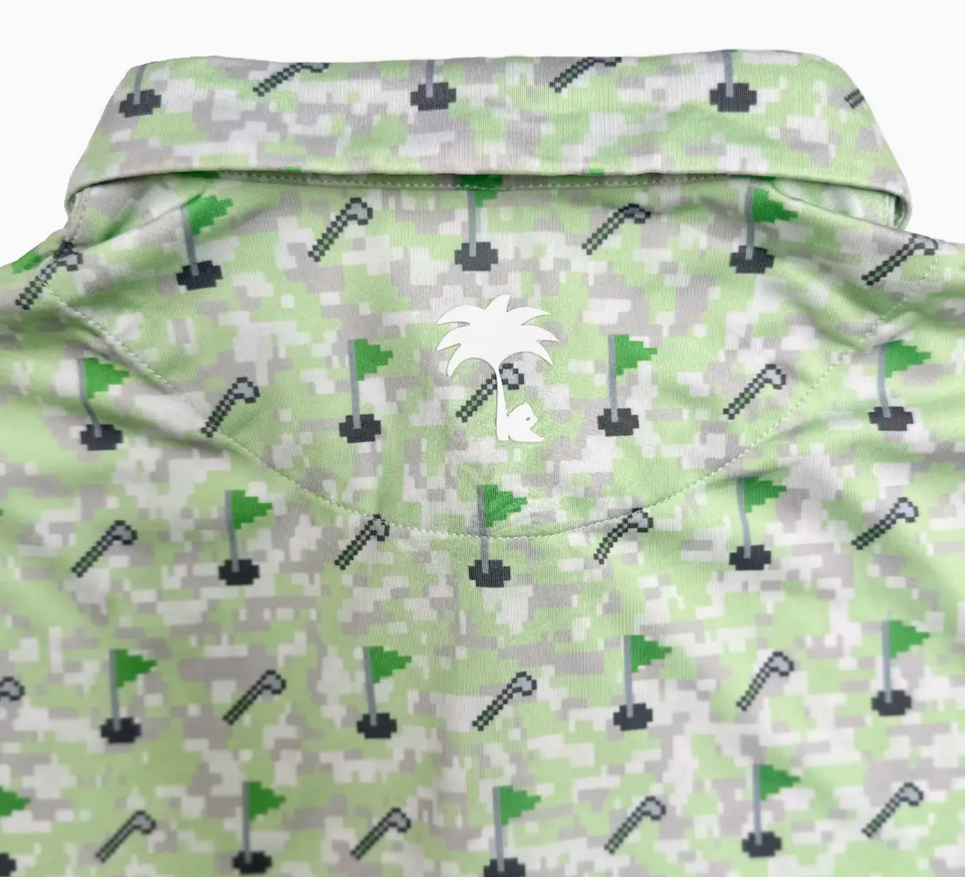 Bear and Palm - Youth Green Gamer Youth Golf Polo