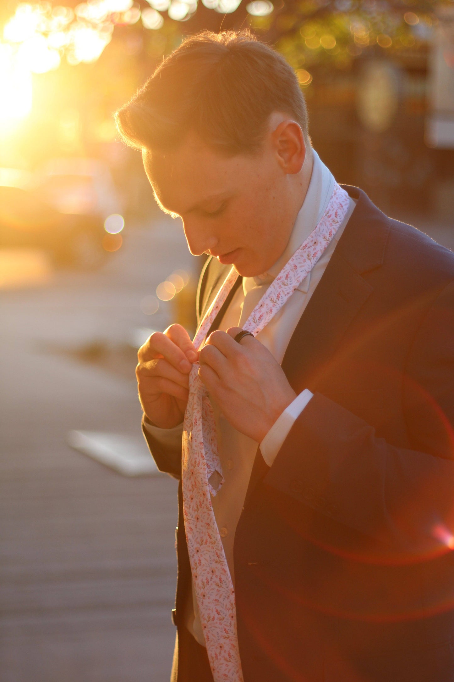 Tough Apparel - Pastel - Pastel Flower Tie: 3.25" Standard Tie