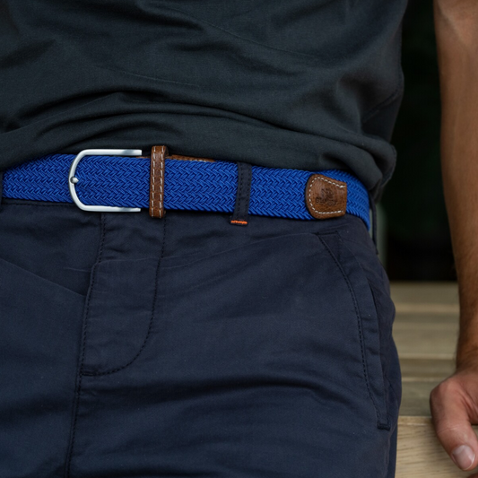 BILLYBELT - Electric Blue Elastic Braided Belt