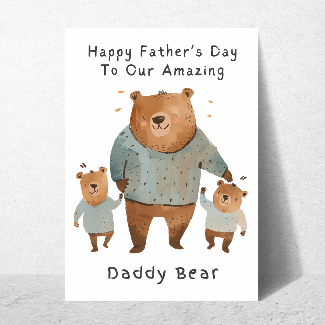 9th Letter Press - Daddy Bear