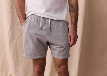 The Normal Brand - Cole Terry Shorts in Heathered Grey