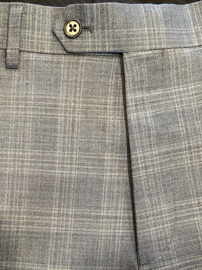 Giles & Jasper - Olive Sharksin Plaid 2Piece Suit