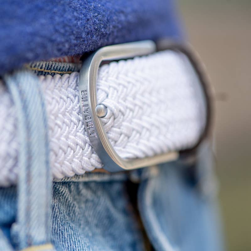 BILLYBELT - Coconut White Elastic Braided Belt