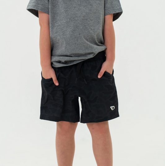 Burlebo - Youth Athletic Short Black Camo