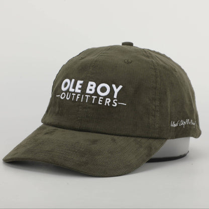 Ole Boy Outfitters - OLE BOY Classic Logo Corduroy Dad Hat - Green