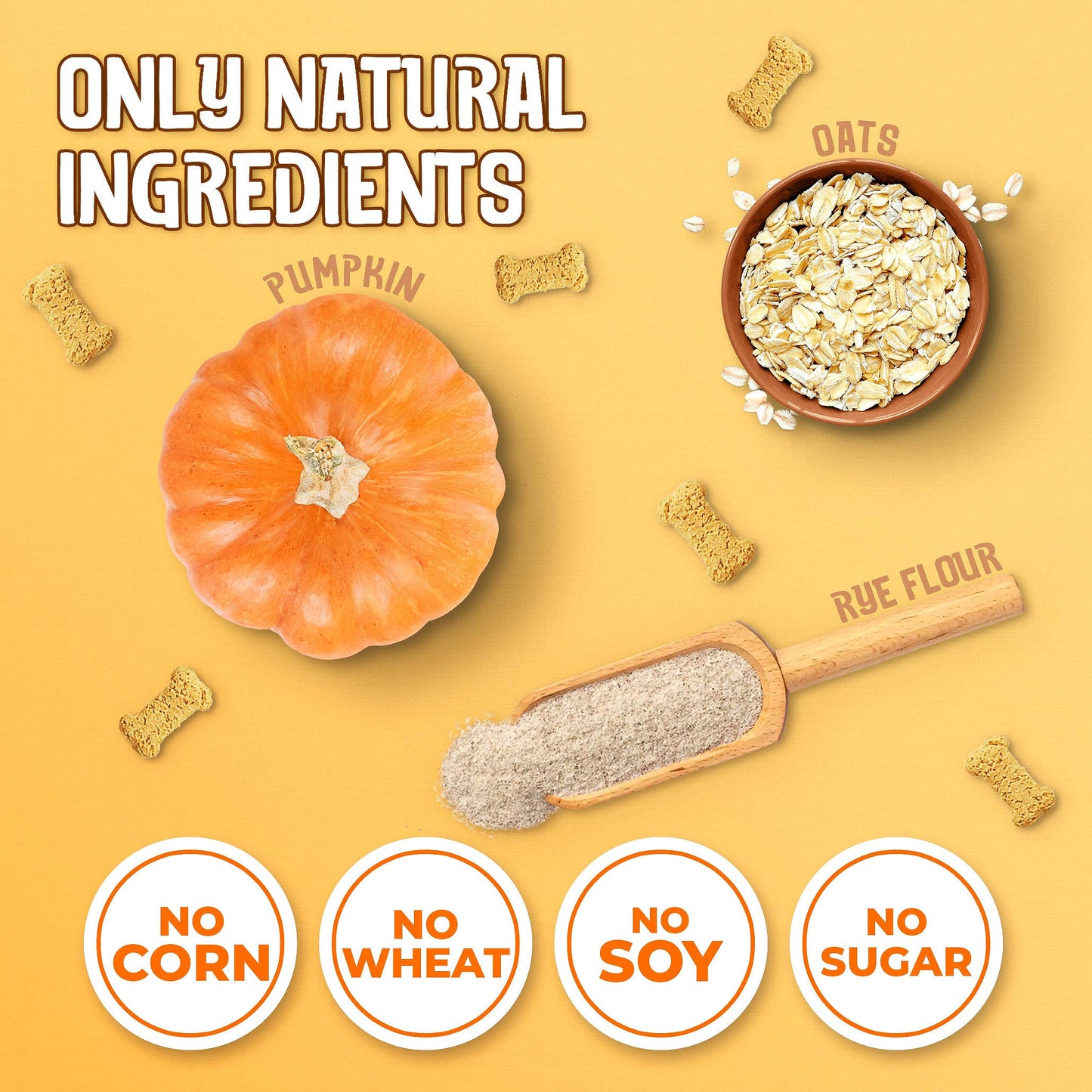 Delightfully Delicious Dog Treats - Organic Pumpkin Dog Treats