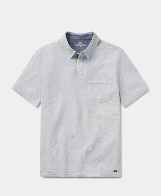 The Normal Brand - Vintage Slub Pocket Polo in Sky Blue