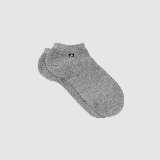 BILLYBELT - Plain Grey Combed Cotton Ankle Socks