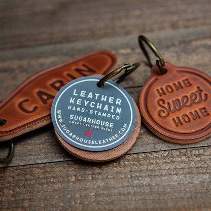 Sugarhouse Leather - Camper Leather Keychain Motel Style
