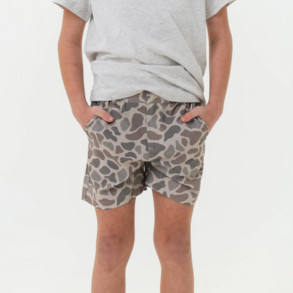 Burlebo - Youth Everyday Short Classic Deer Camo Grey Pocket
