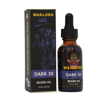 Warlord - Men's Grooming Essentials | Veteran Owned - Dark 30 Beard Oil: 1 oz