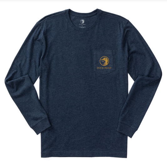 Duck Head - LS Flying Mallard T-Shirt Royal Navy