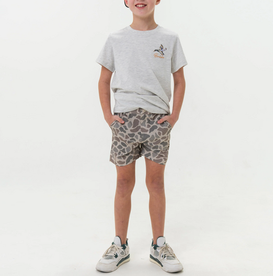 Burlebo - Youth Everyday Short Classic Deer Camo Grey Pocket
