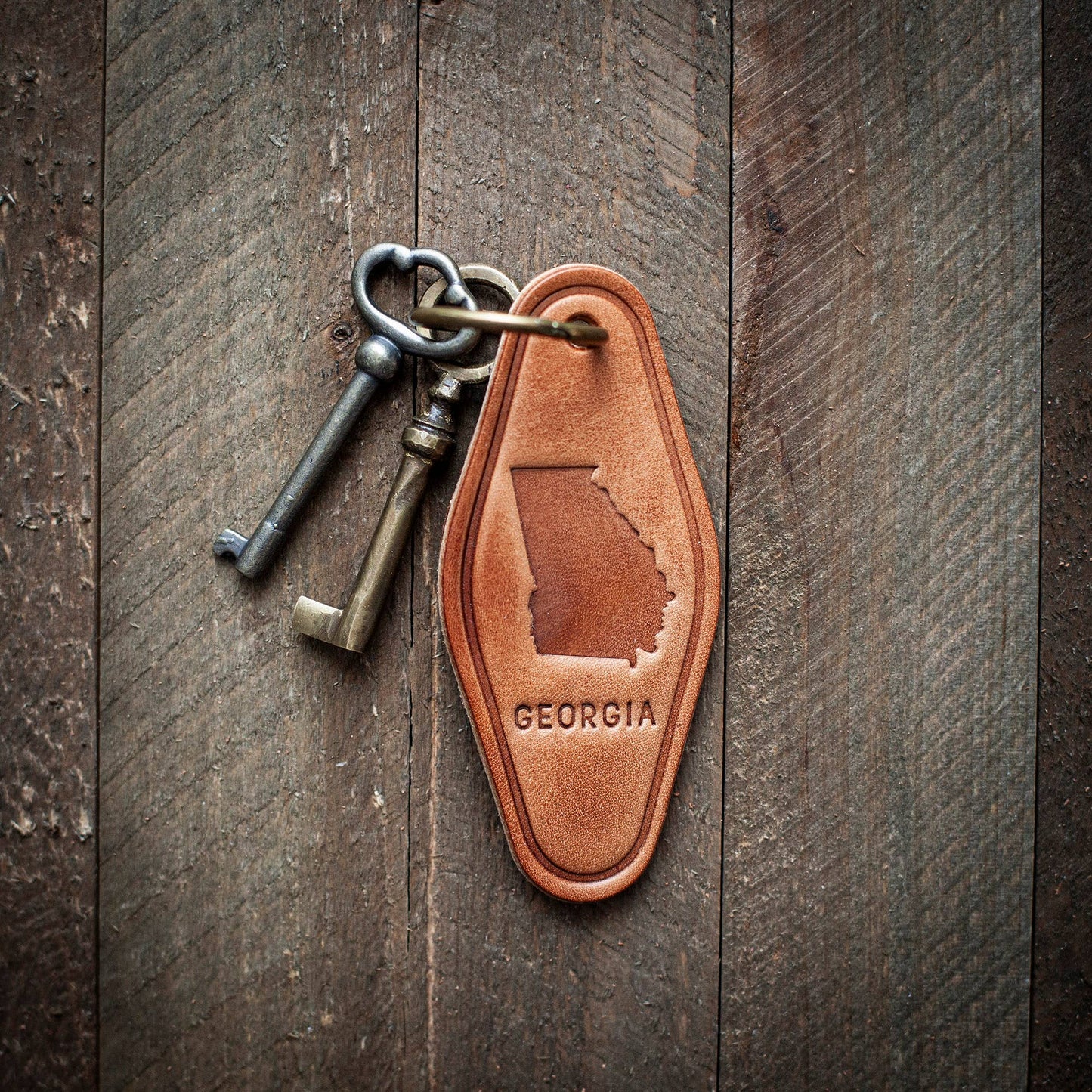 Sugarhouse Leather - Georgia Leather Keychain Motel Style