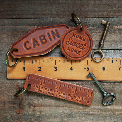 Sugarhouse Leather - Camper Leather Keychain Motel Style