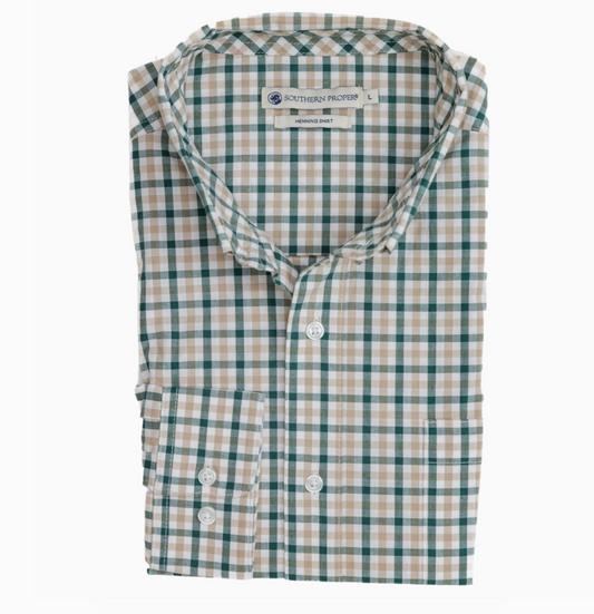 Southern Proper - Henning Shirt: Pine