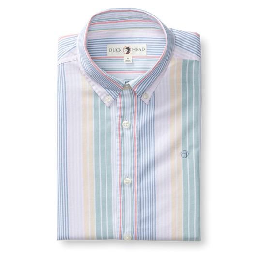 LS Cotton Oxford Sport Shirt - Prescott Stripe