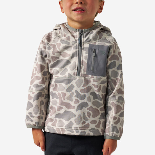 Youth Blaze Tech-Quarter Zip-Classic Deer Camo