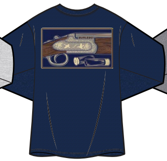 Burlebo- Shotgun Navy Long Sleeve T Shirt