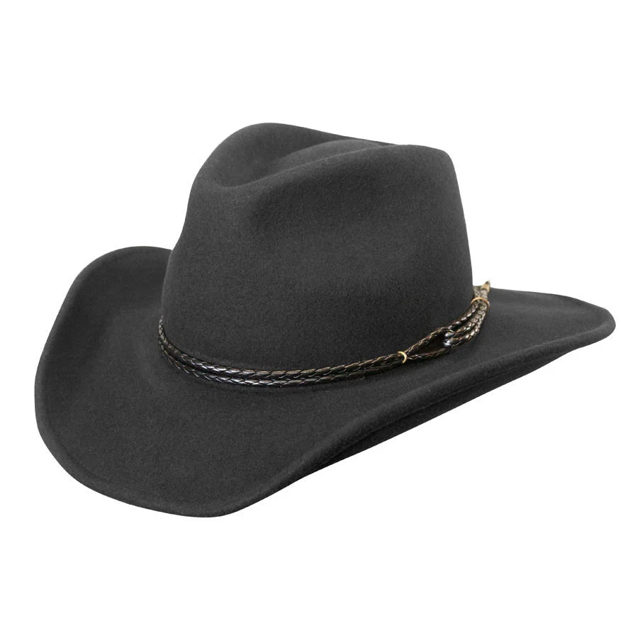 Conner Hats - Outlaw Western Australian Wool Hat in Black