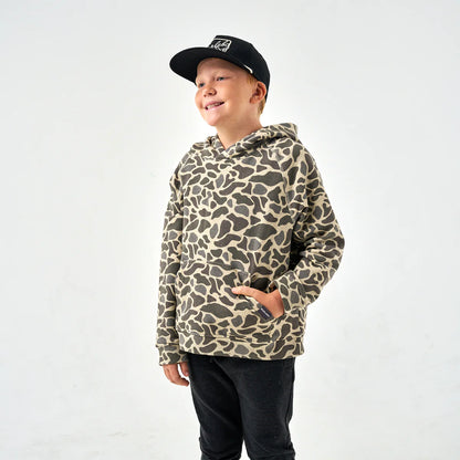Youth Fleece Hoodie in Classic Deer Camo